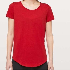 Lululemon Love Crew in Dark Red